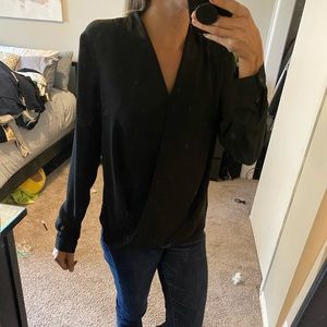 Long sleeve black blouse